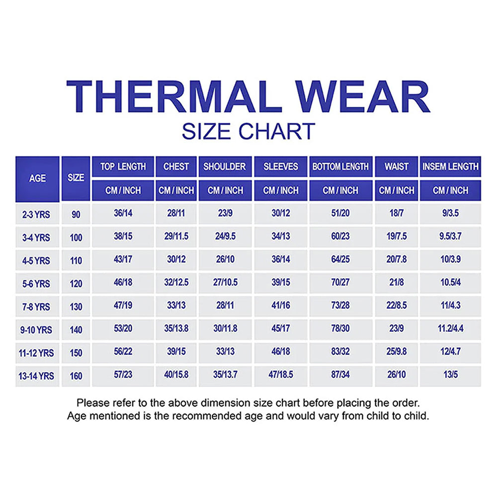 Black Kelly Crew Neck Upper & Lower Body Thermal Winter Warmers