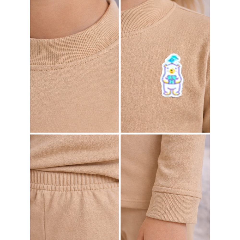 Cream Kelly Crew Neck Upper & Lower Body Thermal Winter Warmers