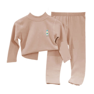 Cream Kelly Crew Neck Upper & Lower Body Thermal Winter Warmers