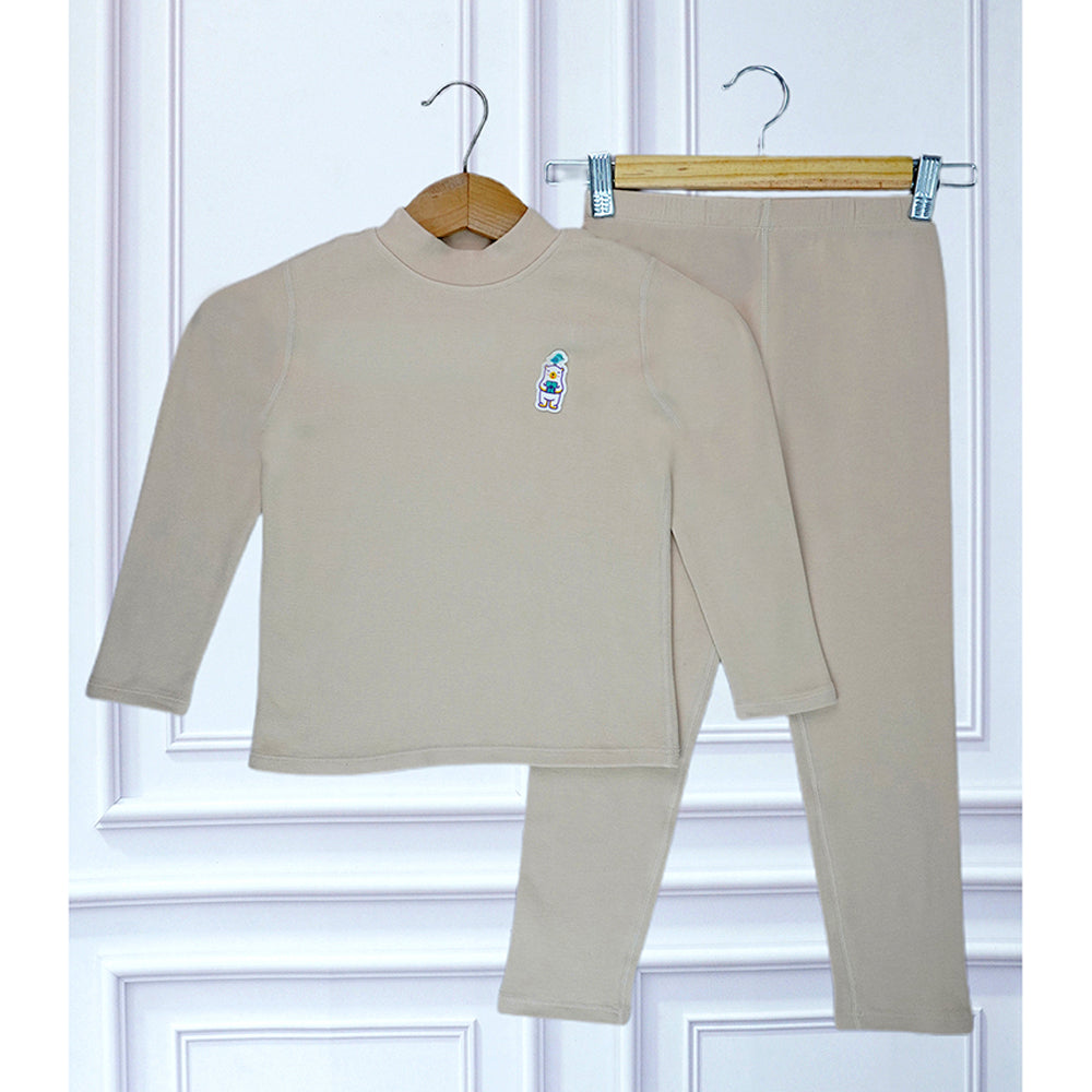 Cream Kelly Crew Neck Upper & Lower Body Thermal Winter Warmers