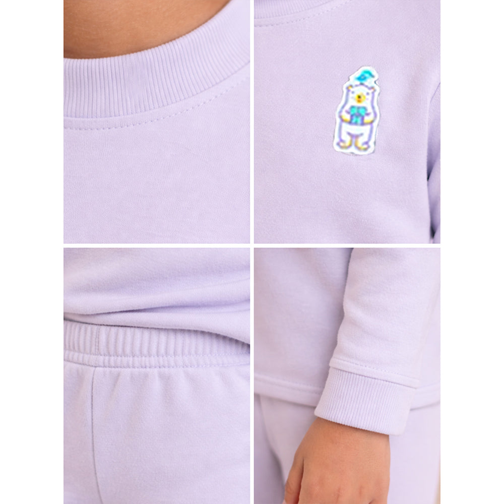 Lilac Kelly Crew Neck Upper & Lower Body Thermal Winter Warmers