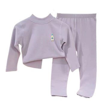 Lilac Kelly Crew Neck Upper & Lower Body Thermal Winter Warmers