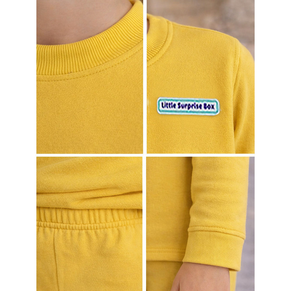 Mustard Round Neck Upper & Lower Body Thermal Winter Warmers