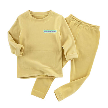 Mustard Round Neck Upper & Lower Body Thermal Winter Warmers