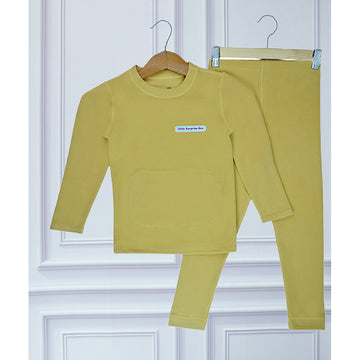 Mustard Round Neck Upper & Lower Body Thermal Winter Warmers