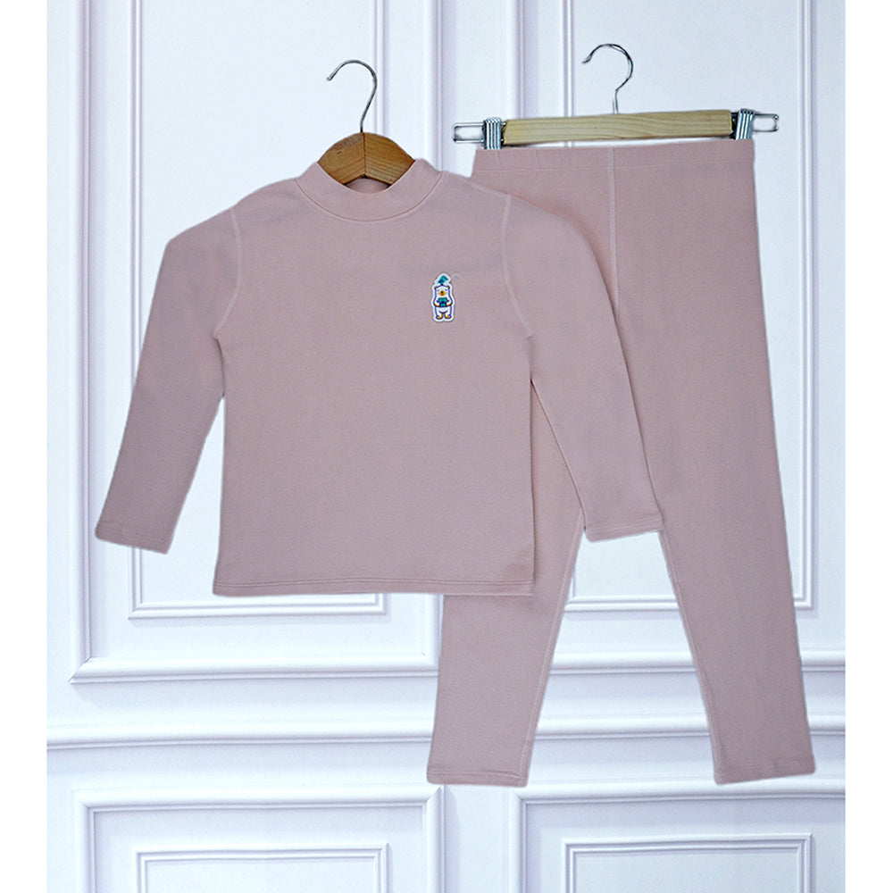 Pink Kelly Crew Neck Upper & Lower Body Thermal Winter Warmers