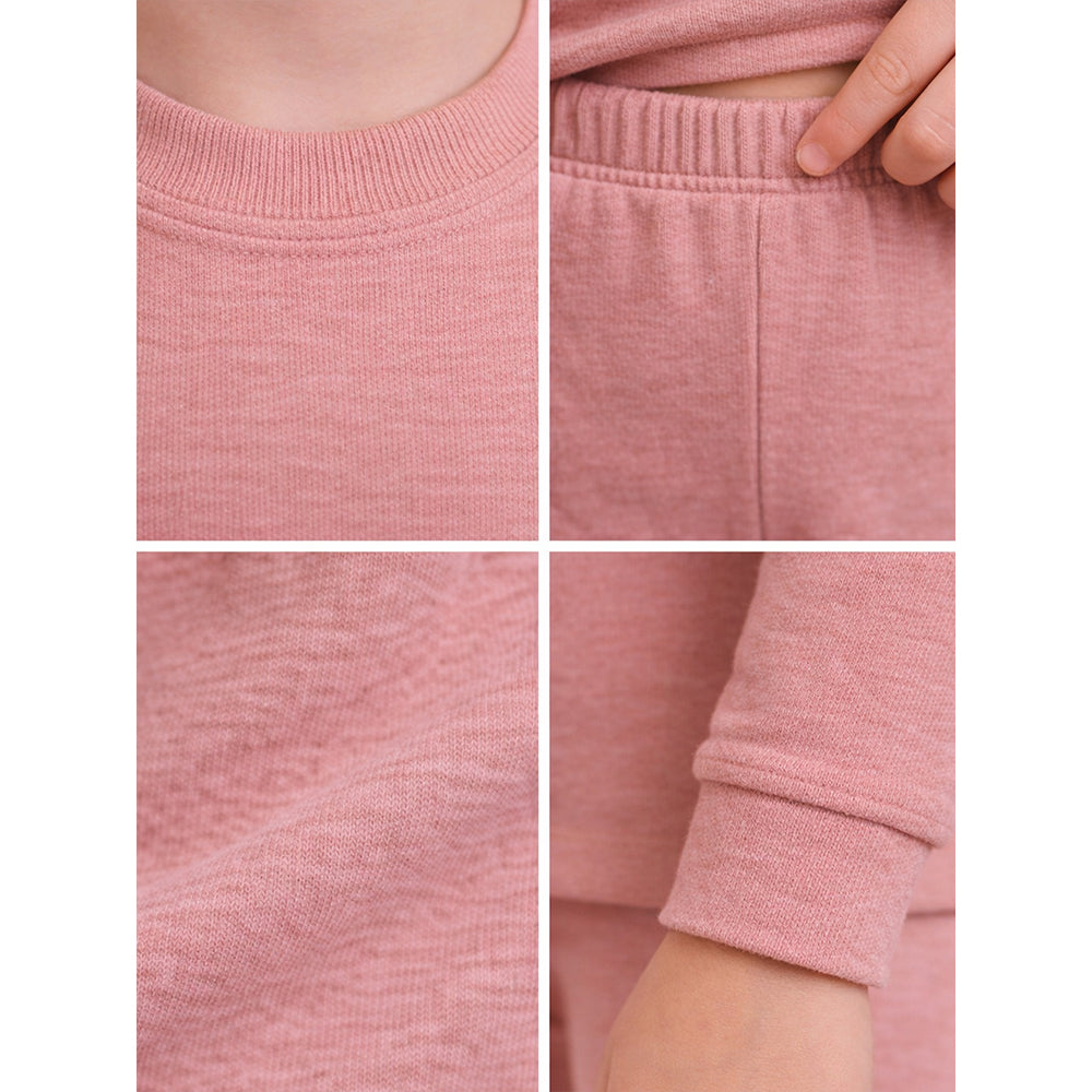 Stripes Maroon Round Neck Upper & Lower Body Thermal Winter Warmers