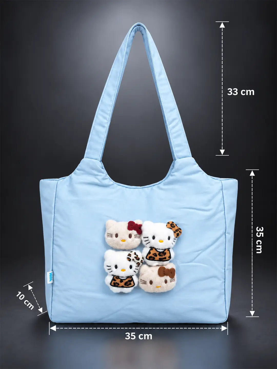 Blue 3D Kitties stylish & casual Tote Bag for Teens & Adults