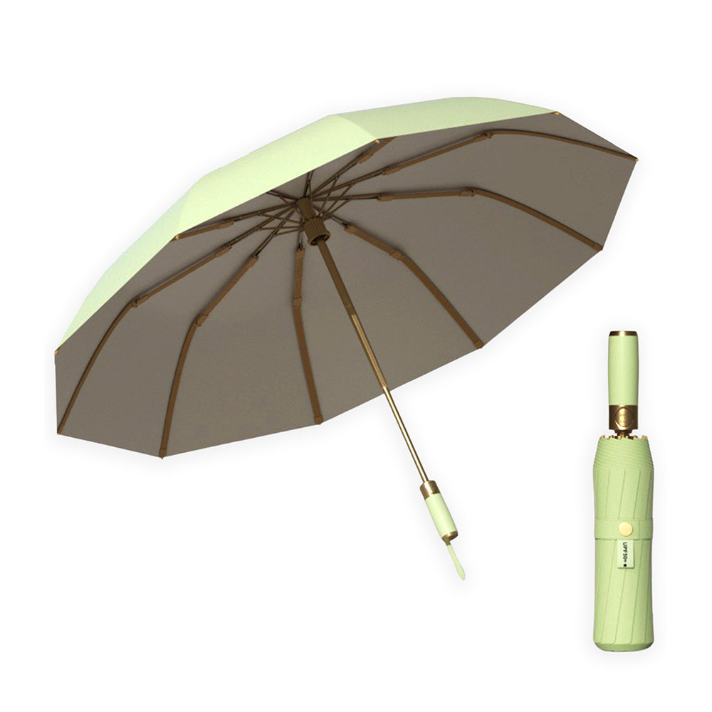 Premium Rose Gold & Olive 3 fold Auto Closure umbrella for Adults
