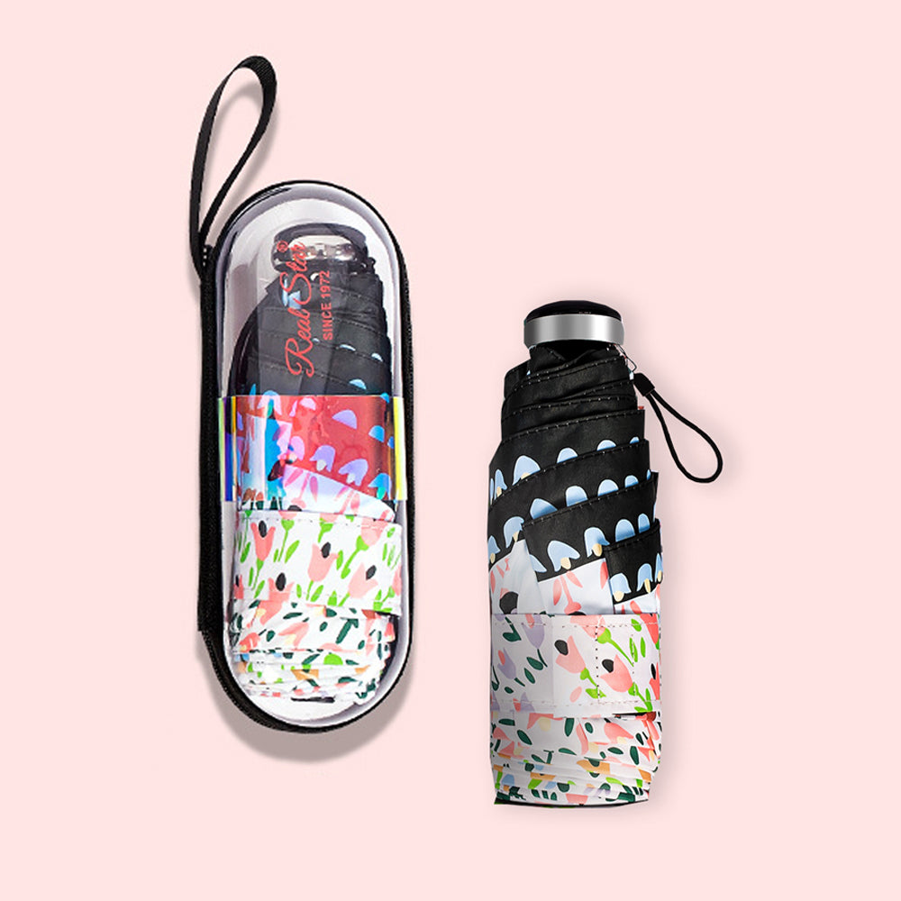 5 Fold Capsule Pocket edition Little Buds theme Umbrella for Adults