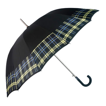 Black Checks Large Canopy Size Umbrella for Adults