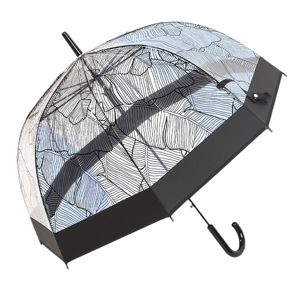 Self Print Black Transparent Umbrella for Kids and Teens, 8yrs - 15yrs