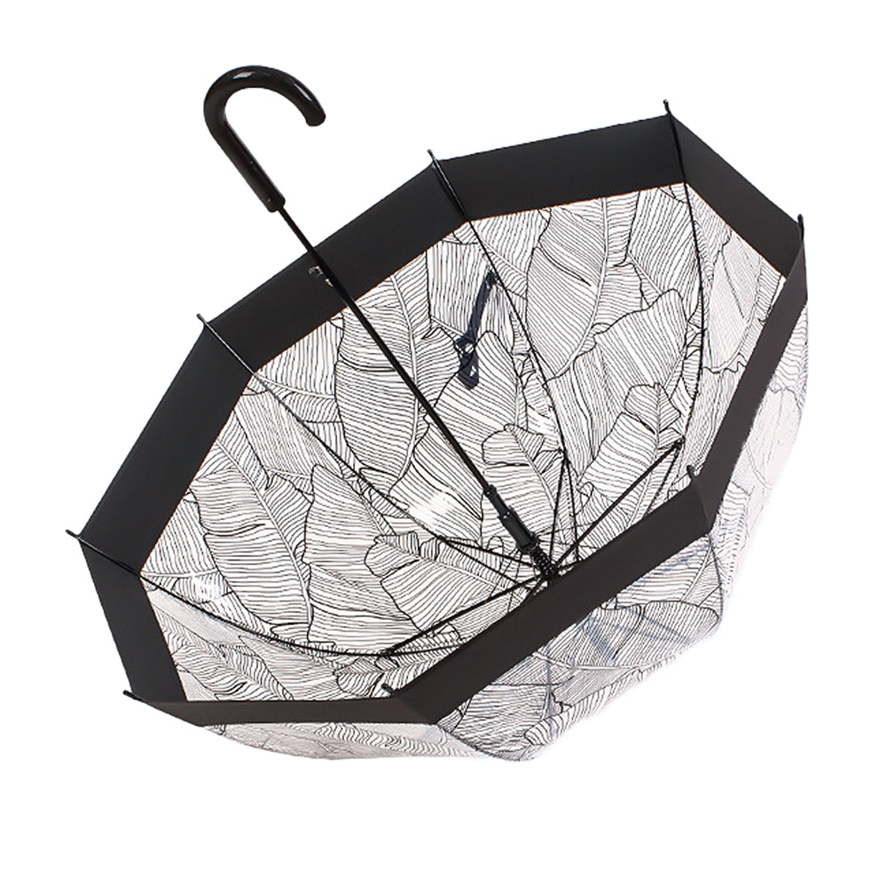 Self Print Black Transparent Umbrella for Kids and Teens, 8yrs - 15yrs