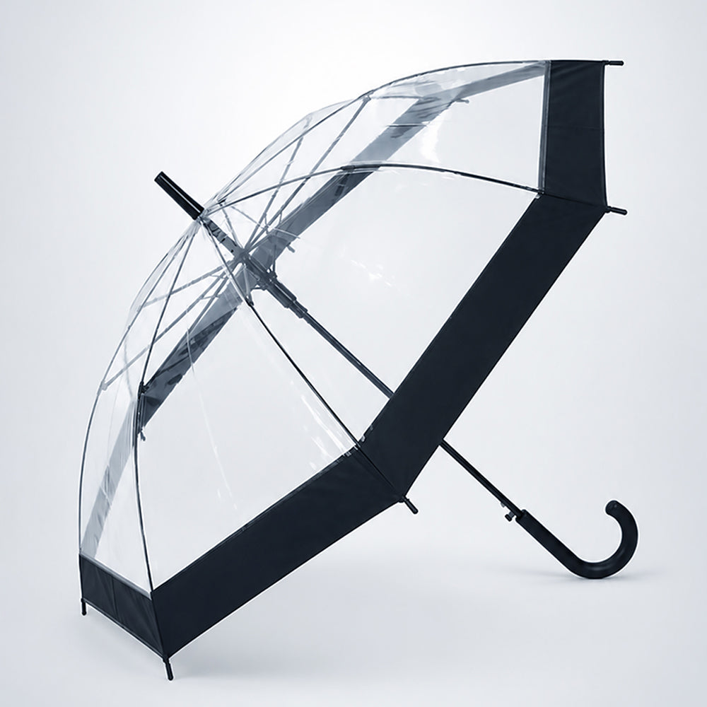 Black Big Border Transparent Umbrella for Teens & Adults