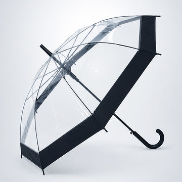 Black Big Border Transparent Umbrella for Teens & Adults