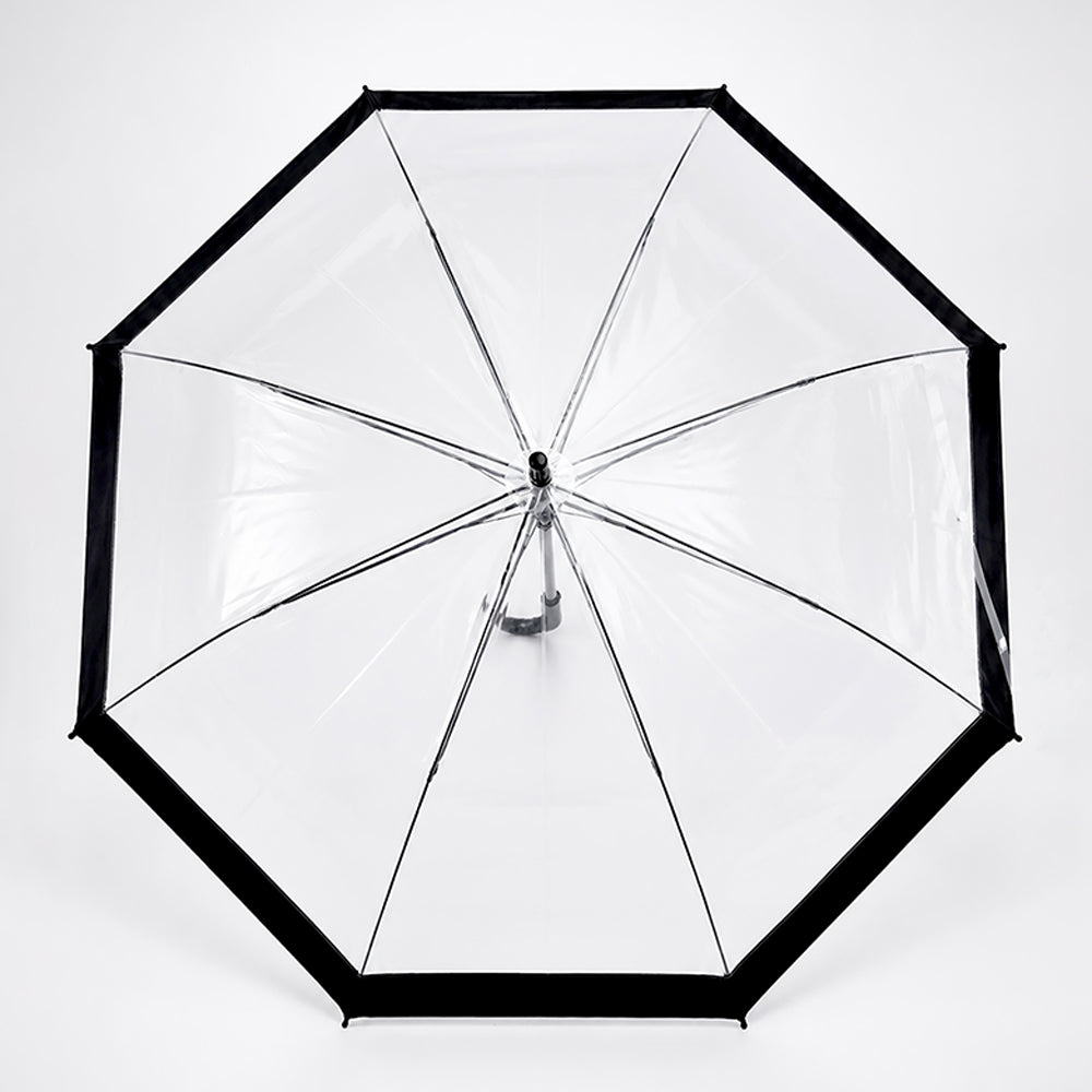 Black Big Border Transparent Umbrella for Teens & Adults