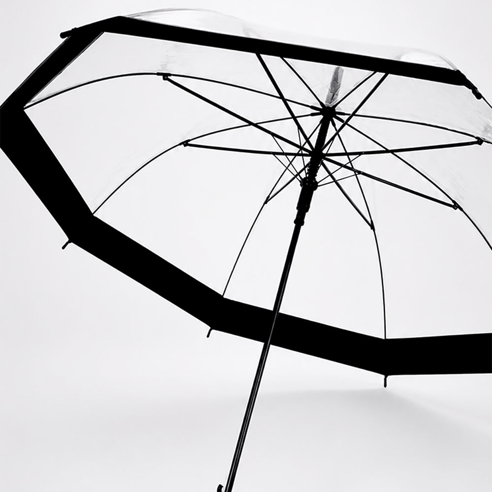 Black Big Border Transparent Umbrella for Teens & Adults