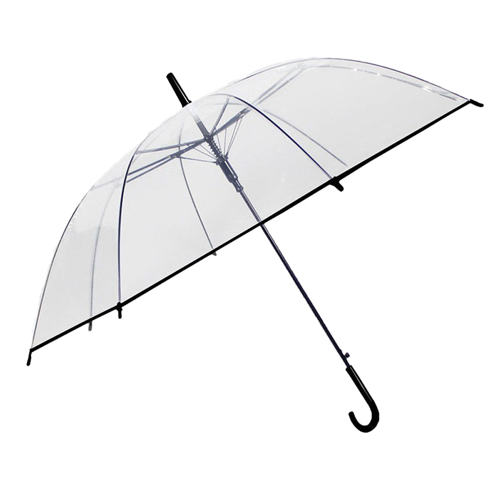 Black Border Transparent Umbrella for Adults