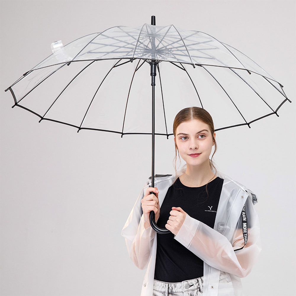 Black Border Transparent Umbrella for Adults