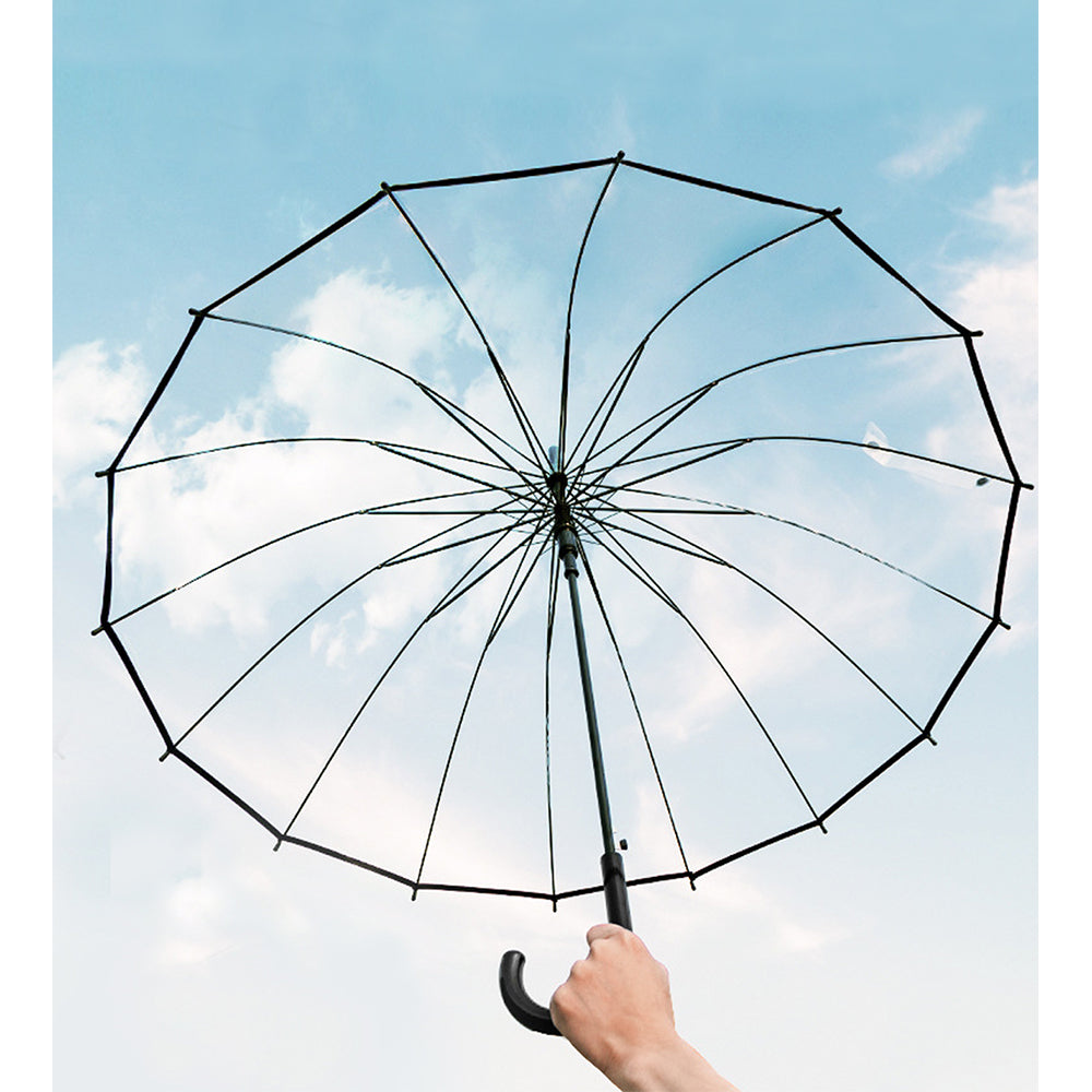 Black Border Transparent Umbrella for Adults