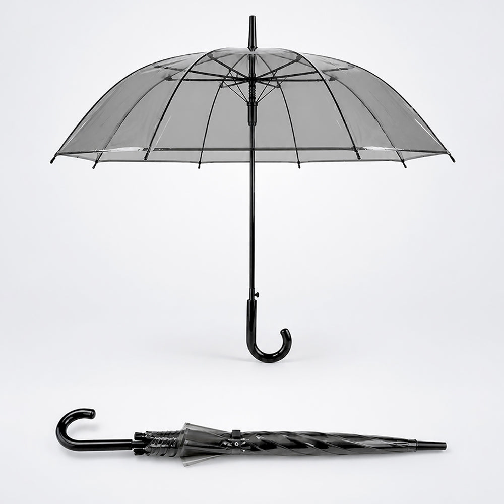 Black Beauty Jelly Transparent Umbrella for Teens & Adults