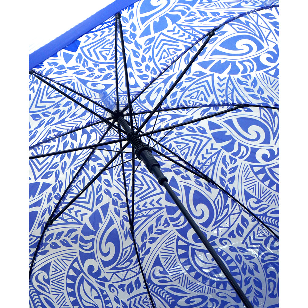 Self Print Dark Blue Transparent Umbrella for Kids and Teens, 8yrs - 15yrs