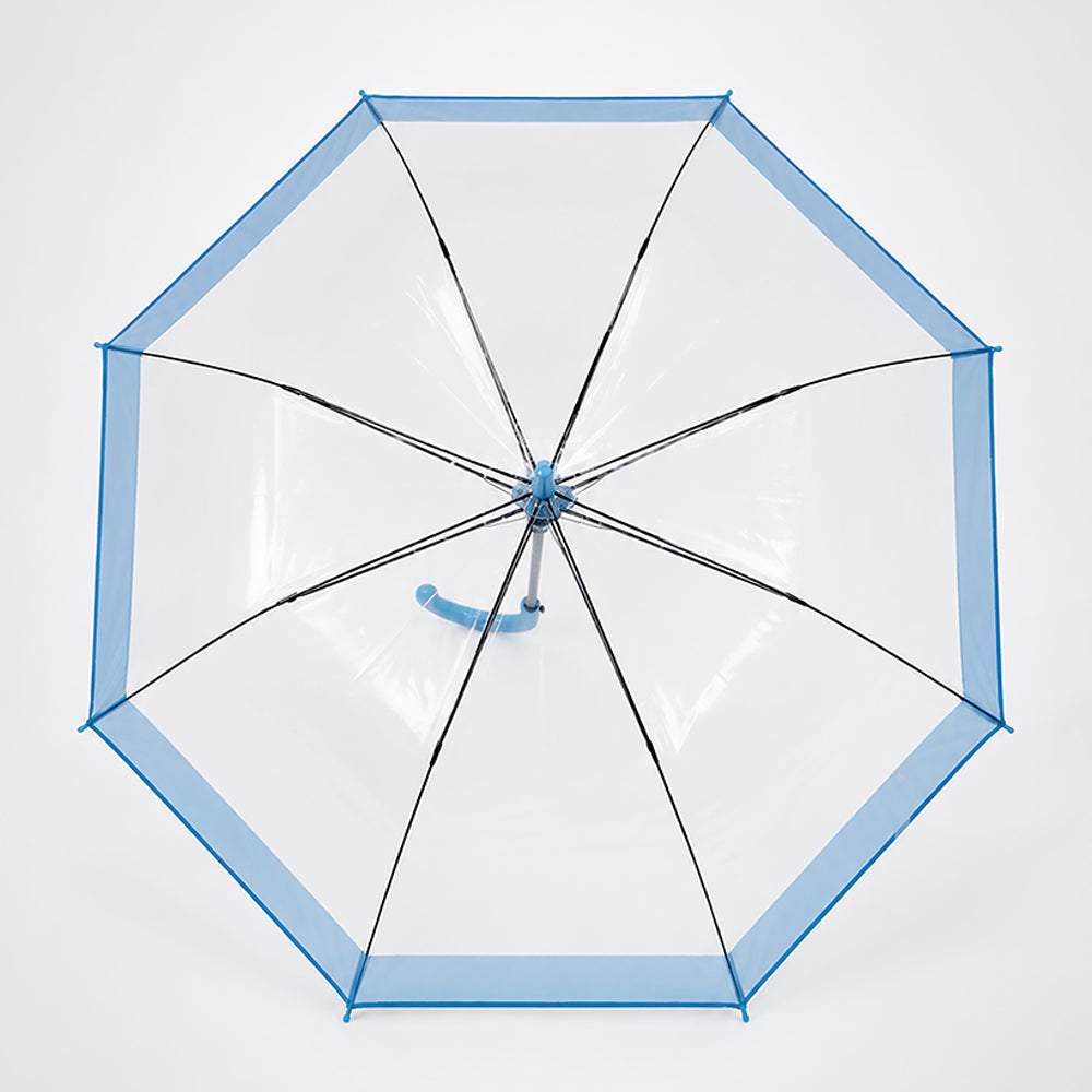 Blue Big Border Transparent Umbrella for Teens & Adults