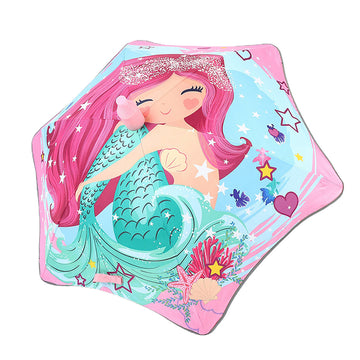 Charming Mermaid theme,Canopy Shape Umbrella for Kids,5-12yrs