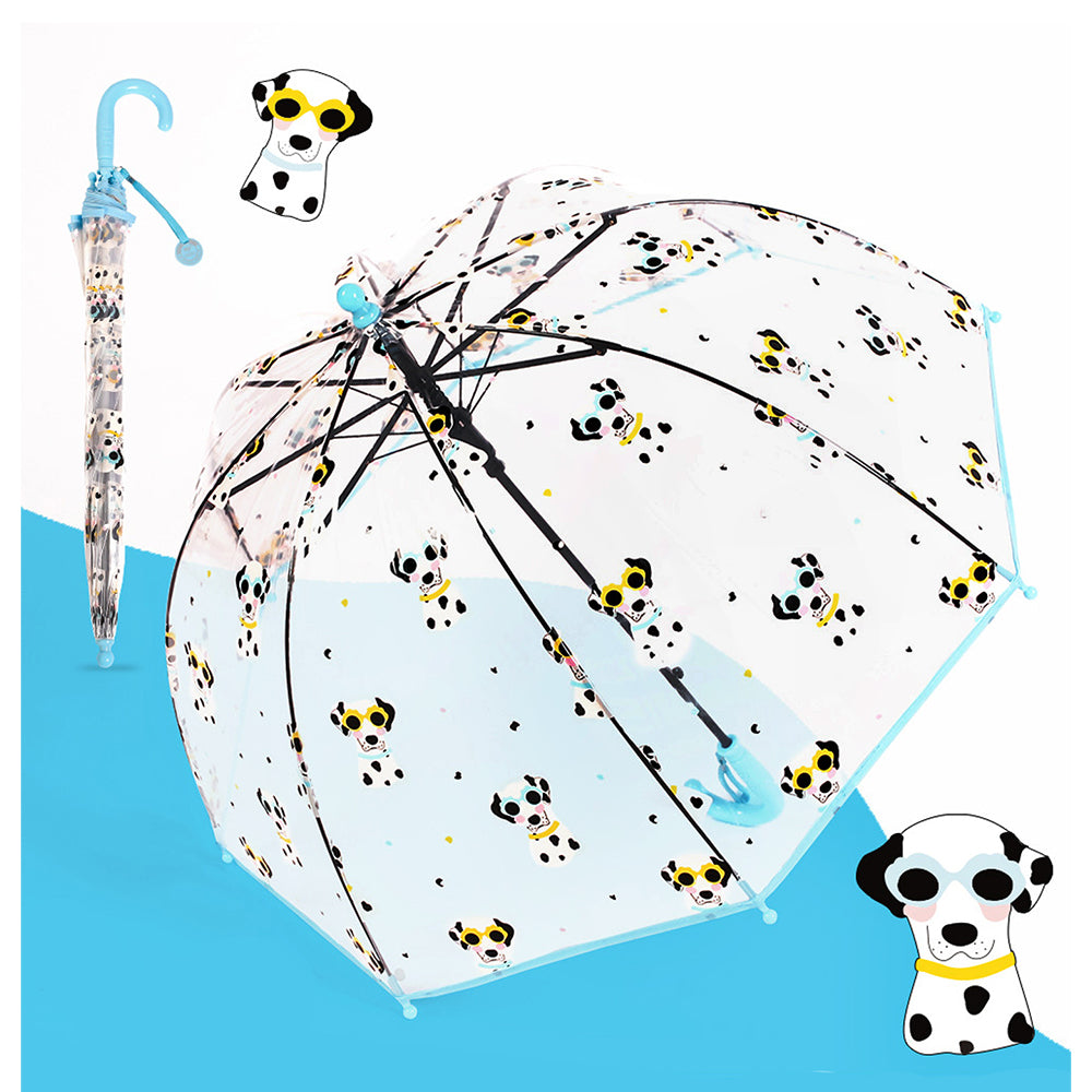 Dalmation theme Dome style Transparent Umbrella for Kids, 1-5years