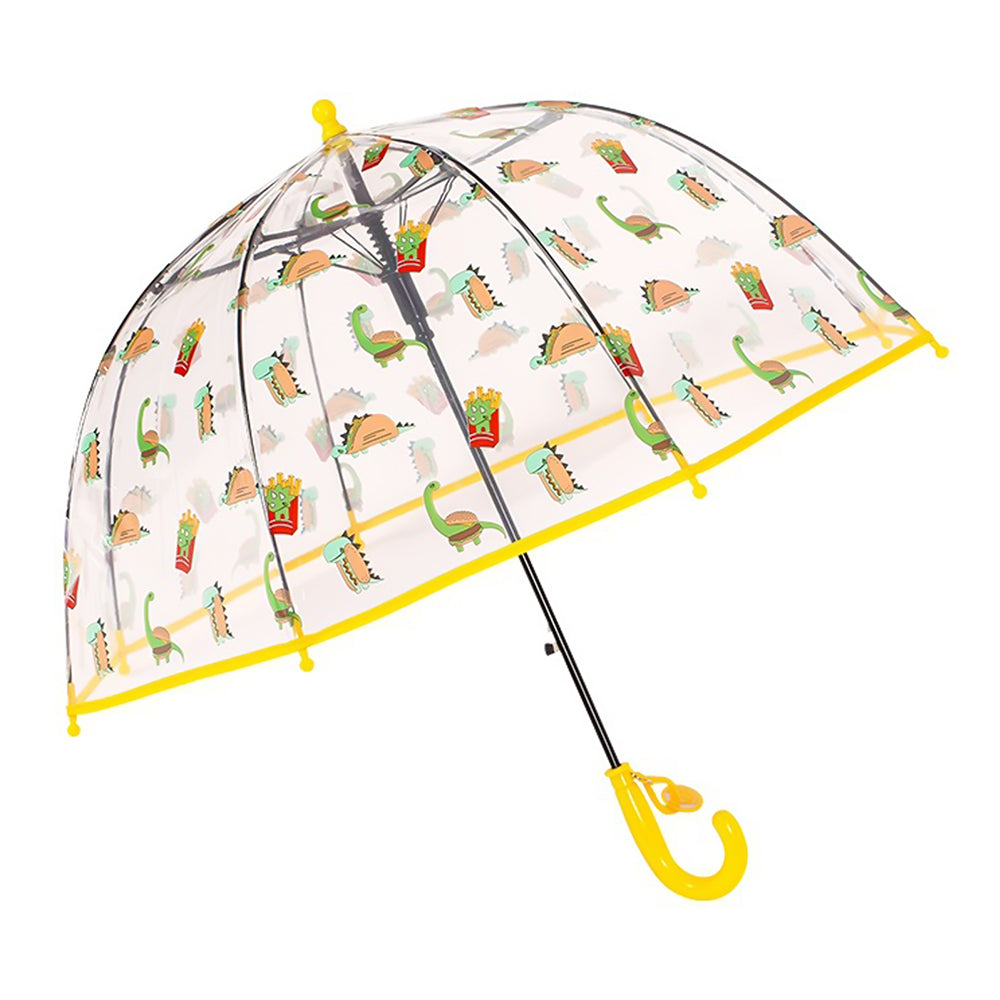 Popcorn Dino theme Dome style Transparent Umbrella for Kids, 1-5years