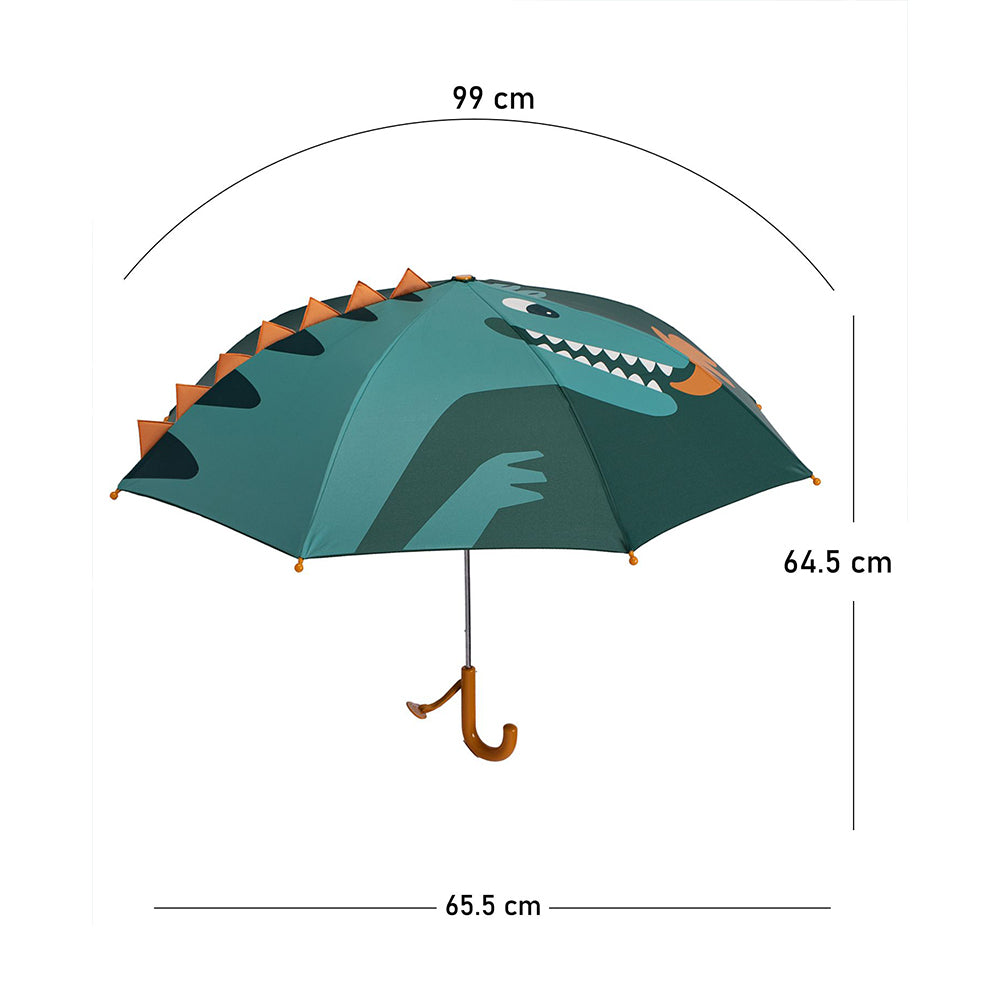 Fire Dino Big Face Umbrella for Kids, 5yrs-10yrs