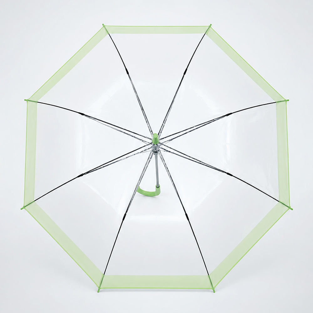 Green Big Border Transparent Umbrella for Teens & Adults