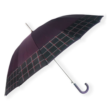 Mauve Checks Large Canopy Size Umbrella for Adults