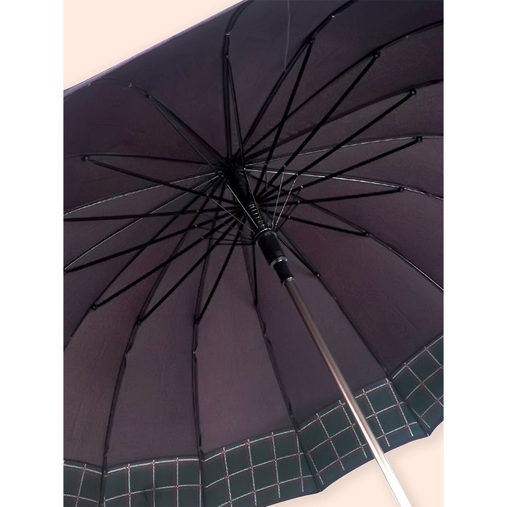 Mauve Checks Large Canopy Size Umbrella for Adults
