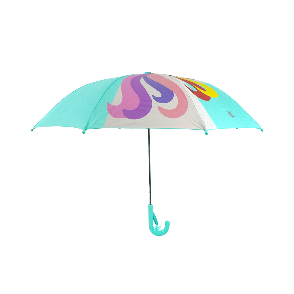 Mint Unicorn Big Face Umbrella for Kids, 5yrs - 10yrs