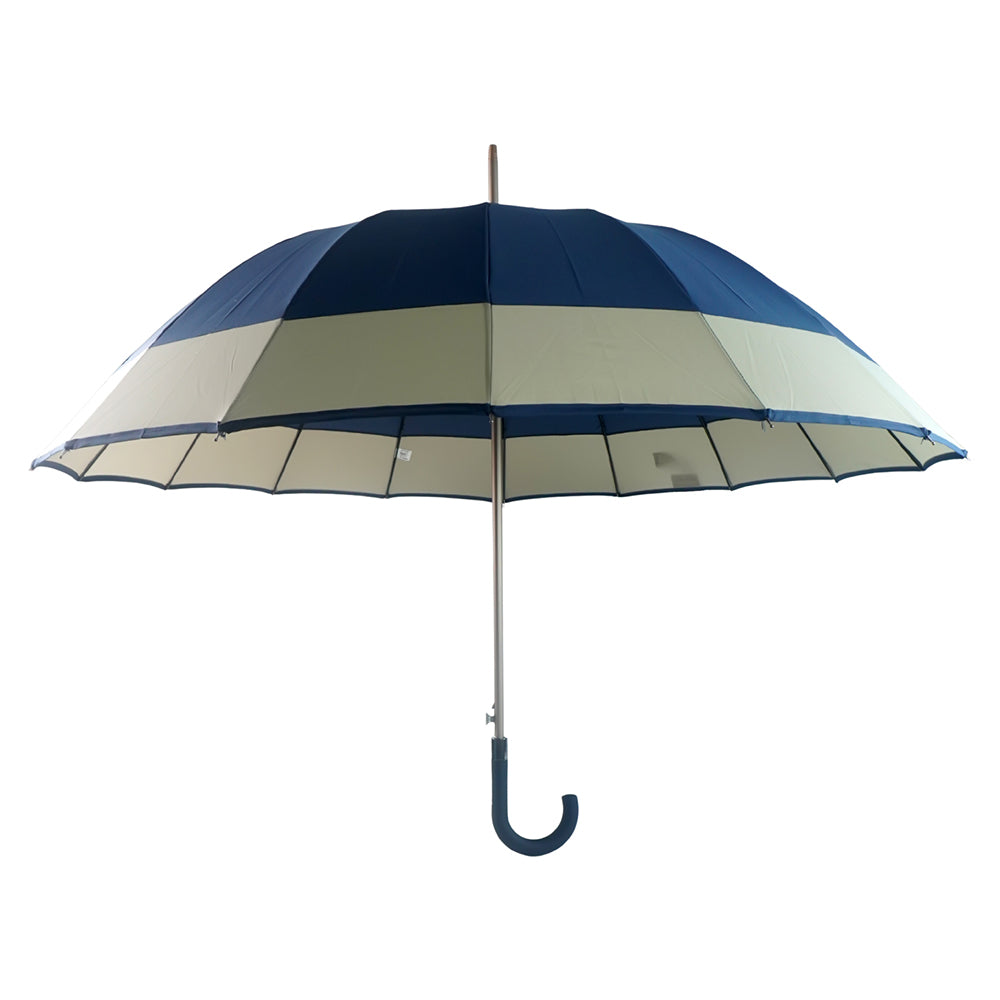 Navy with Grey Border Large Canopy Size Umbrella for Adults
