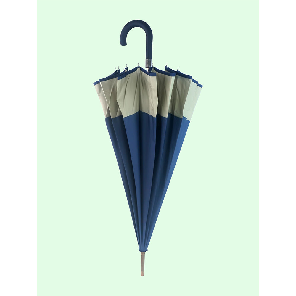 Navy with Grey Border Large Canopy Size Umbrella for Adults