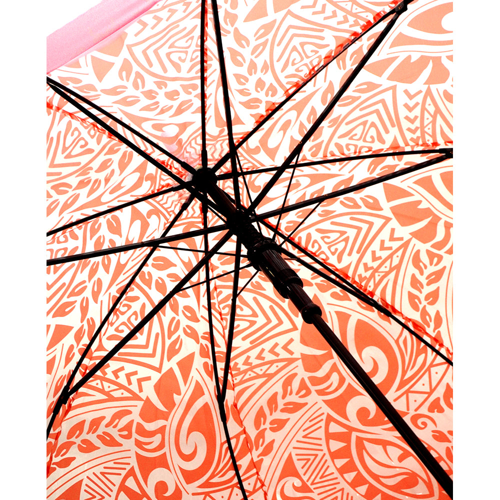 Self Print Pink Transparent Umbrella for Kids and Teens, 8yrs - 15yrs