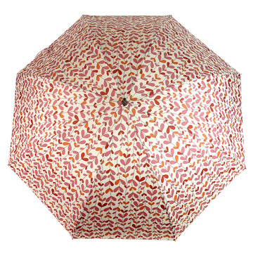 Pink & Brown Leaves print Big size Umbrella for Adults