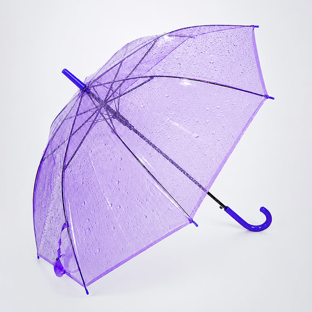 Rich Purple Jelly Transparent Umbrella for Teens & Adults