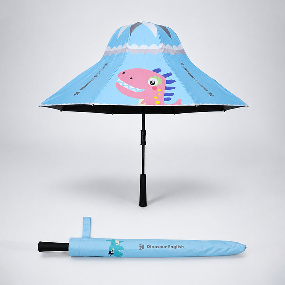 Blue Dino, Unique Spanish Patio Style Kids Umbrella, 5-12 years, Blue