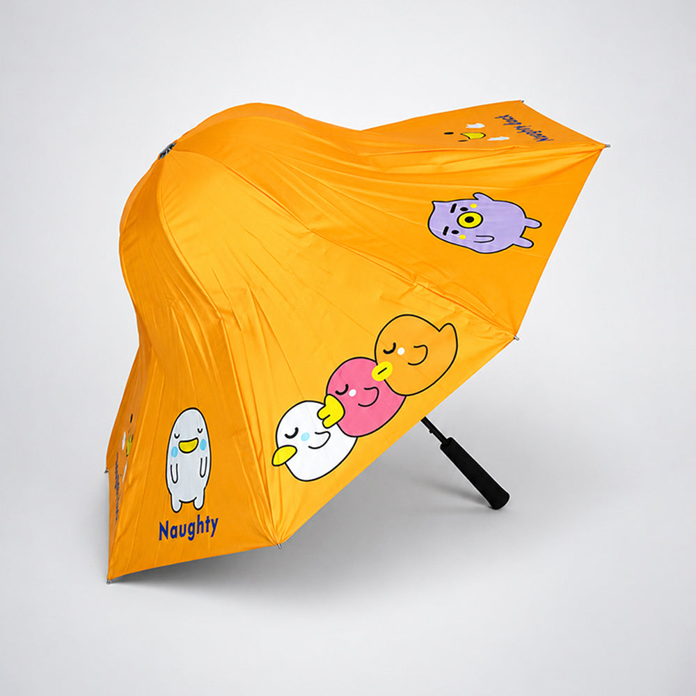 3 Ducklings theme, Unique Mexican Hat Style Kids Umbrella, 5-12 years, Orange