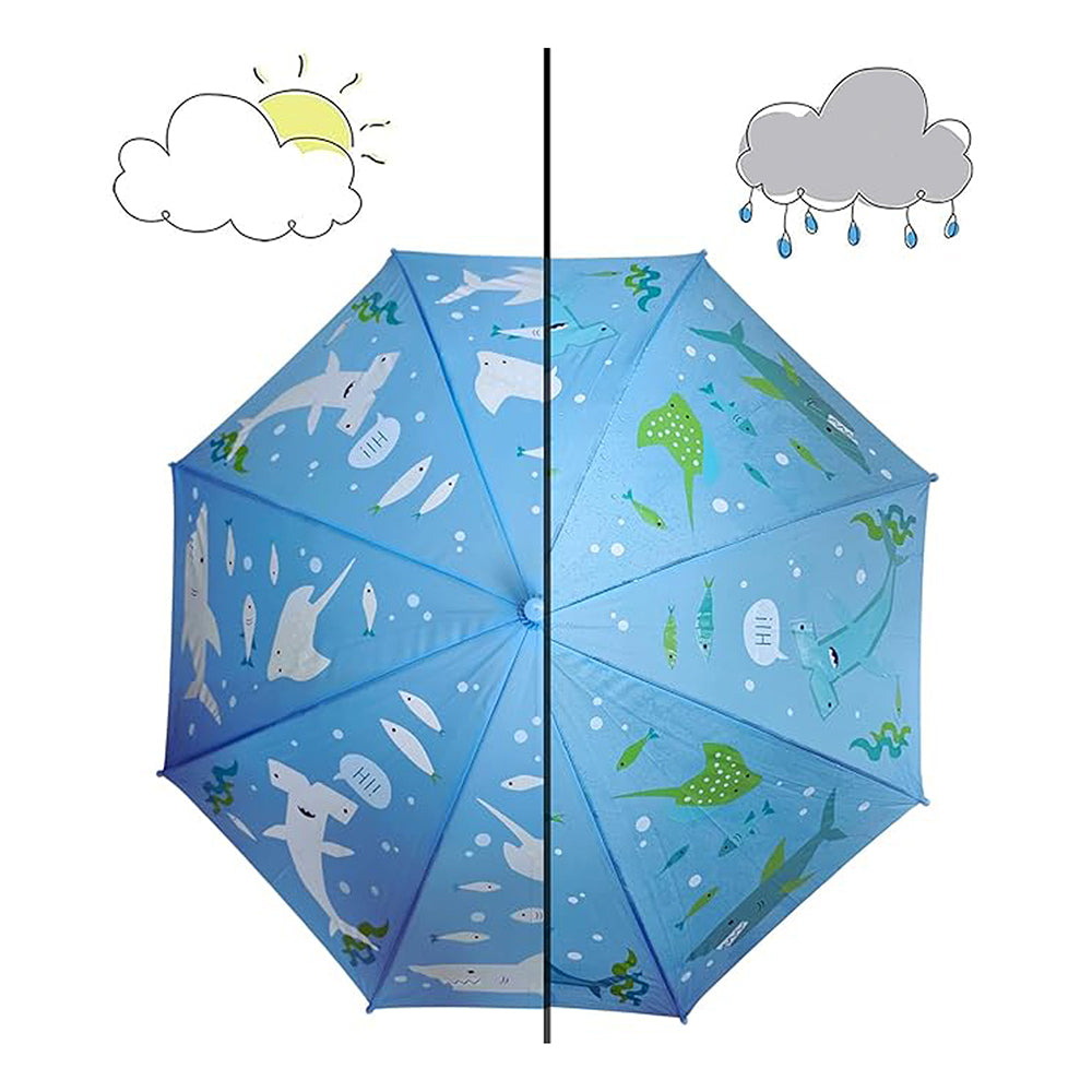 Shark theme Color Changing Magic Umbrella for Kids,5yrs - 10yrs