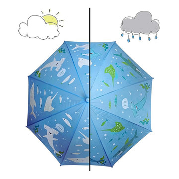 Shark theme Color Changing Magic Umbrella for Kids,5yrs - 10yrs