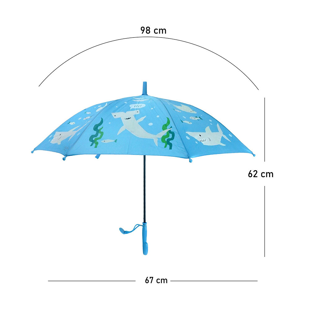 Shark theme Color Changing Magic Umbrella for Kids,5yrs - 10yrs