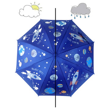 Space theme Color Changing Magic Umbrella for Kids, 5yrs - 10yrs