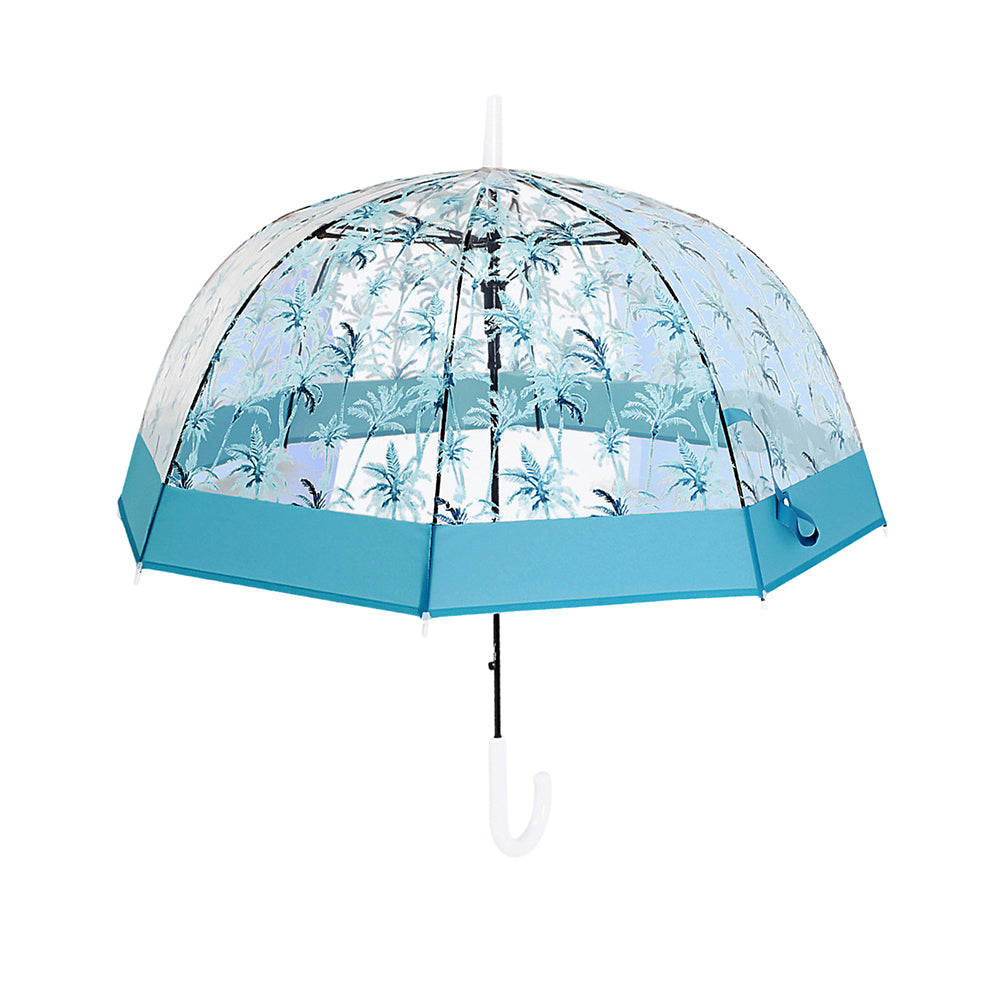 Self Print Turquoise Transparent Umbrella for Kids and Teens, 8yrs - 15yrs