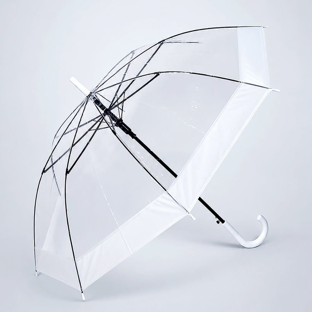White Big Border Transparent Umbrella for Teens & Adults