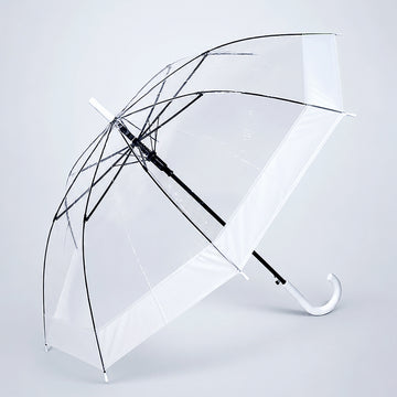 White Big Border Transparent Umbrella for Teens & Adults