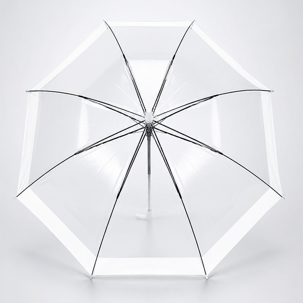 White Big Border Transparent Umbrella for Teens & Adults